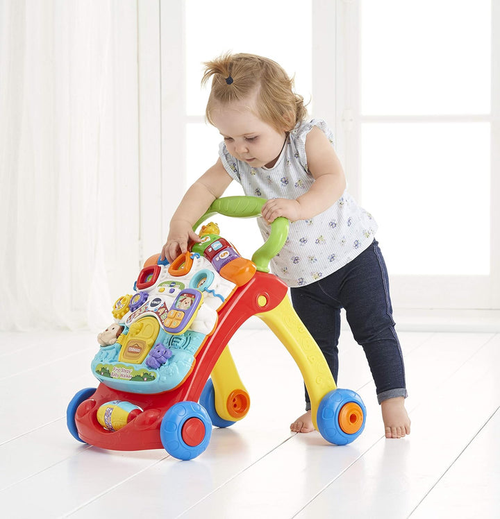 VTech First Steps Baby Walker - 2-in-1 Activity Centre with Lights, Sounds & Shape Sorter for 9 Months+