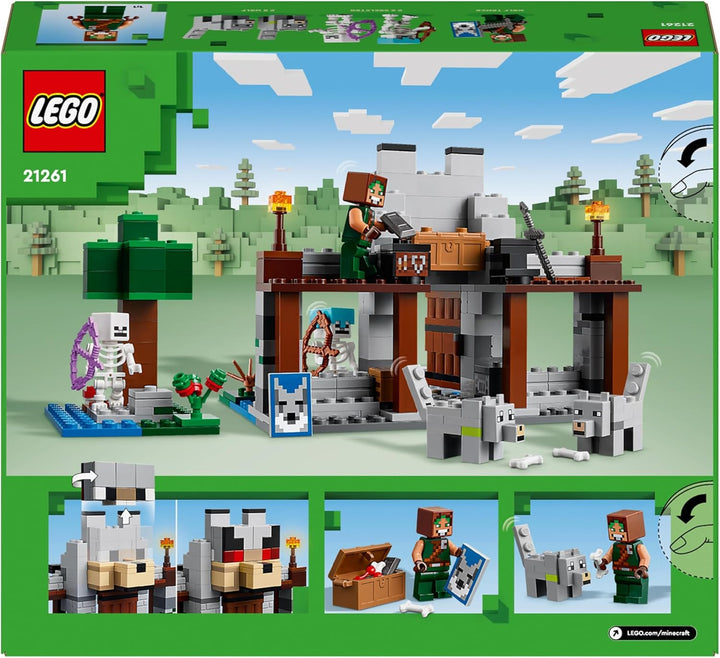 LEGO Minecraft The Wolf Stronghold Fortress Set - Building Toy for Ages 8+
