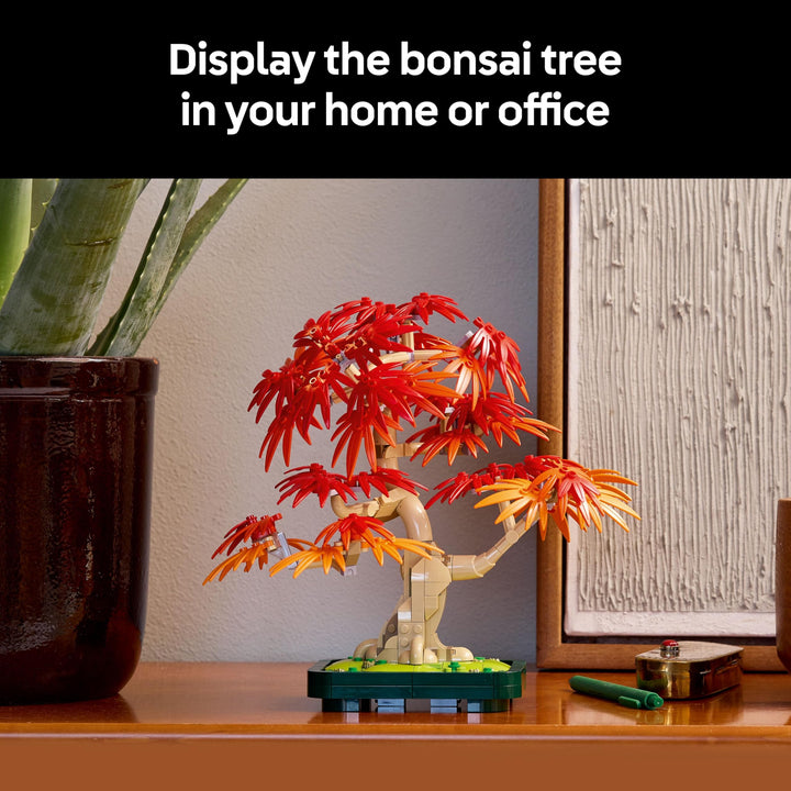 LEGO Botanicals Japanese Red Maple Bonsai Tree - Adult Building Set with Autumn-Colored Leaves