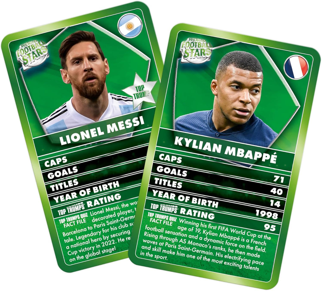 Top Trumps World Football Stars Specials Card Game - Play with Lionel Messi