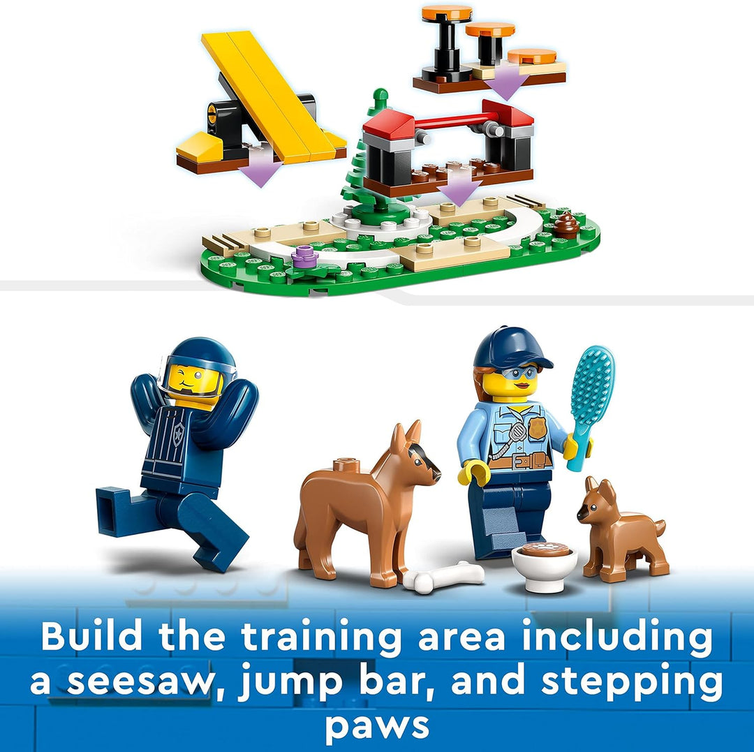 LEGO 60369 City Mobile Police Dog Training Set - SUV Toy Car with Trailer & Puppy Figures for Kids 5+