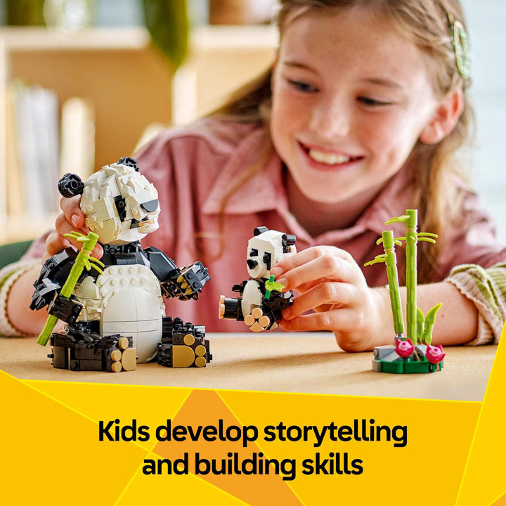 LEGO Creator 3in1 Wild Animals: Panda Family Building Set - Rebuilds into Orca & Penguin
