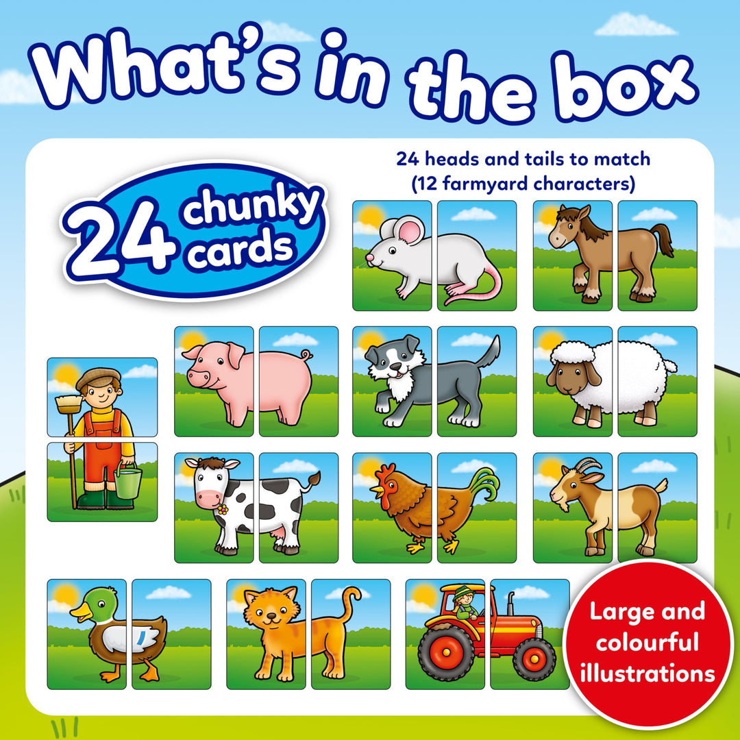 Orchard Toys Farmyard Heads & Tails Card Game