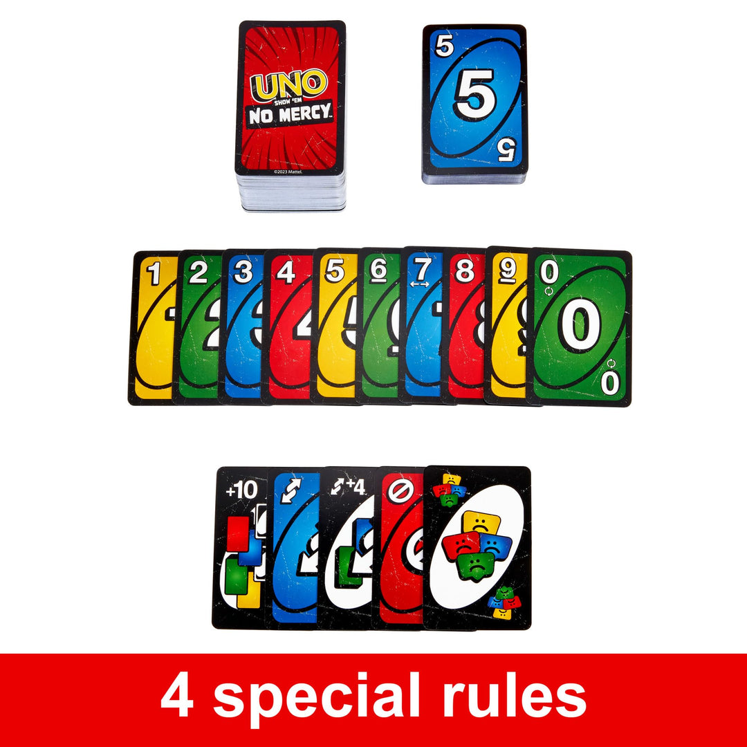 Mattel Games UNO Show 'em No Mercy Card Game in Travel Tin