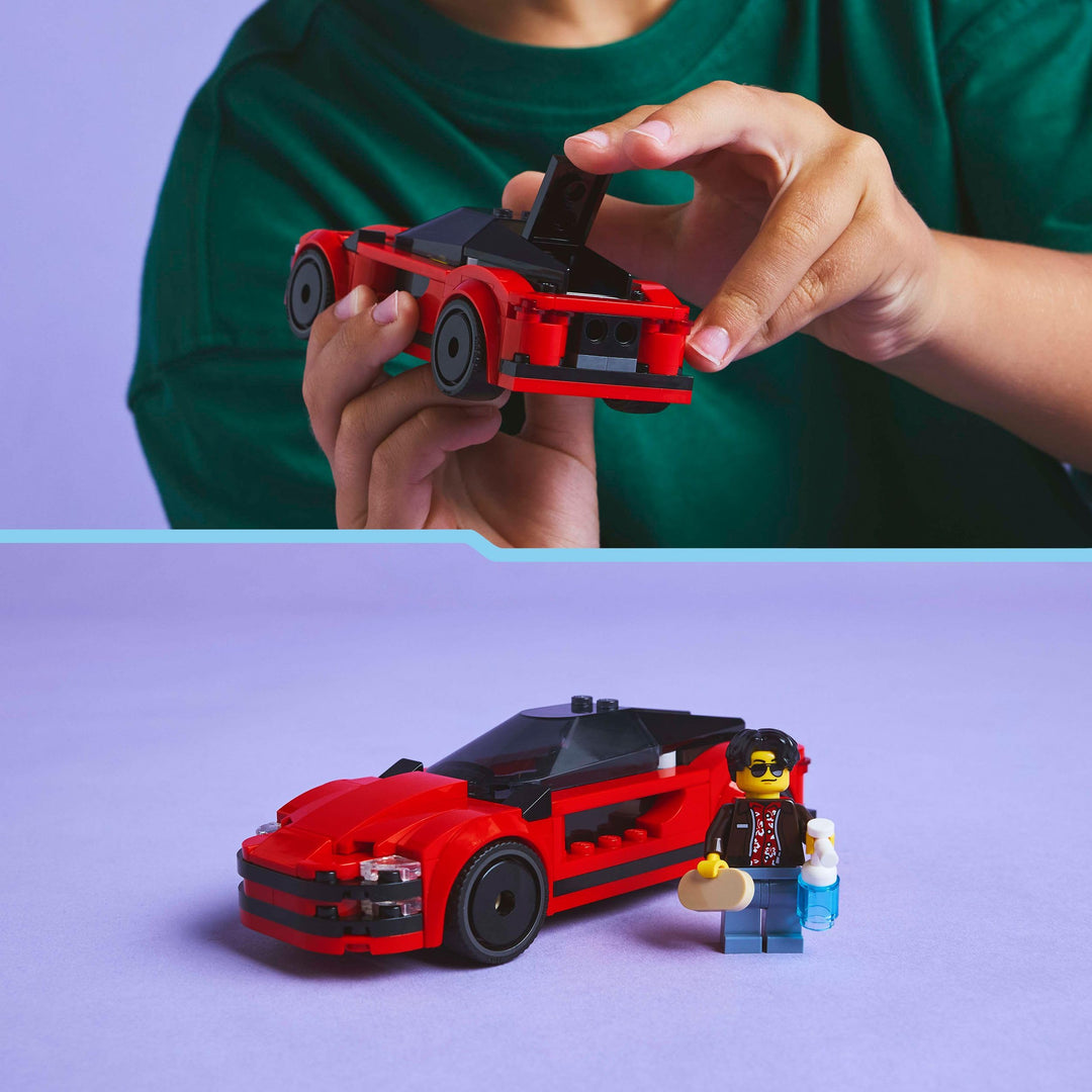 LEGO City Red Sports Car Toy - Buildable Vehicle Playset for 5+ Year Olds