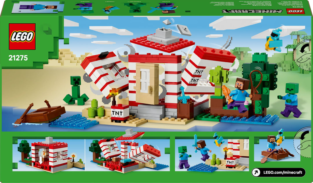 LEGO Minecraft The TNT Jungle House Building Set with Explosion Function - 287 Pieces