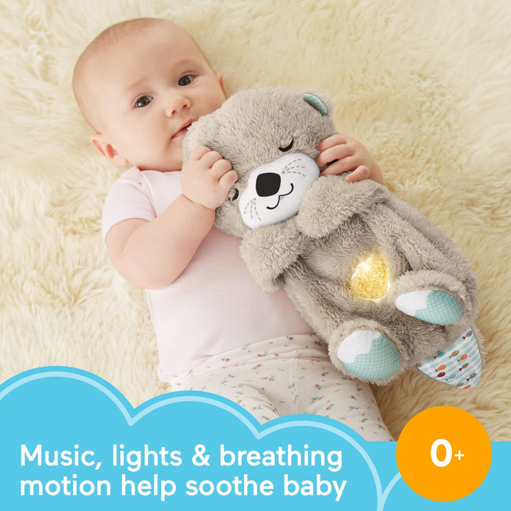 Fisher-Price Soothe 'N Snuggle Otter - Plush Sleep Soother with Breathing Motion, Music & Lights