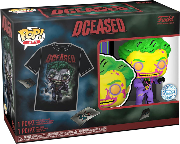 Funko Pop! DC Comics - Joker Vinyl Figure & T-Shirt Bundle (XL)