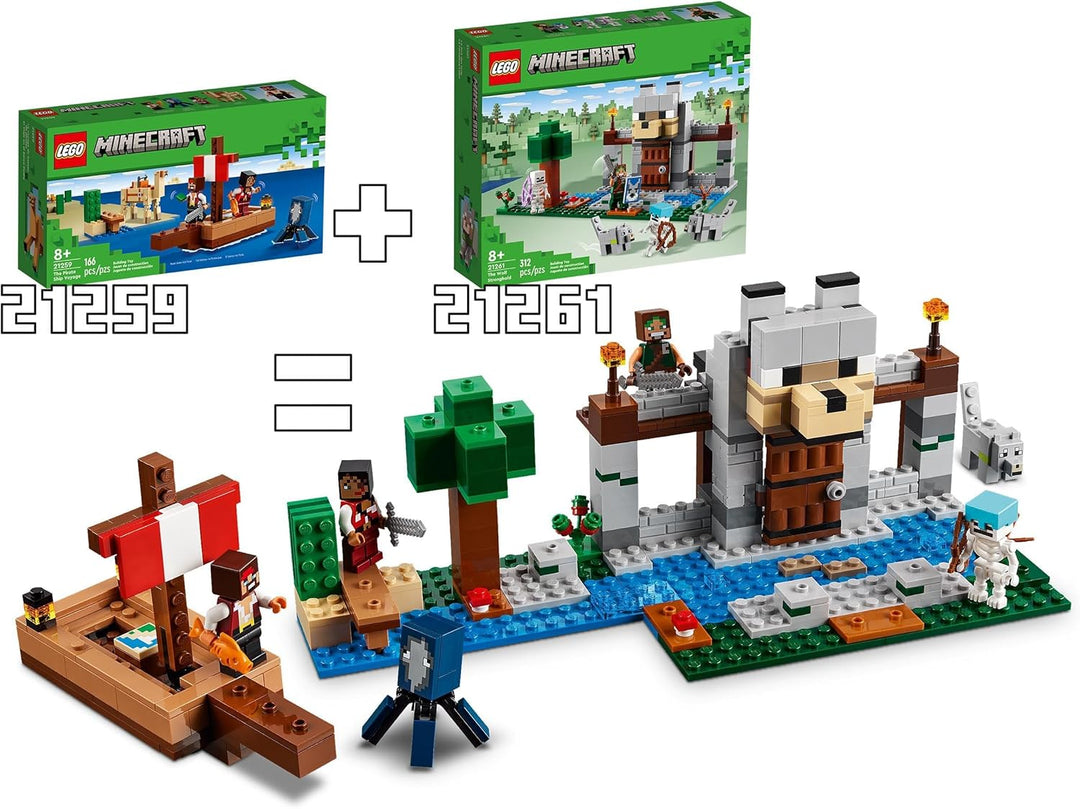 LEGO Minecraft The Pirate Ship Voyage - Building Set with Pirate Figures & Camel for Ages 8+