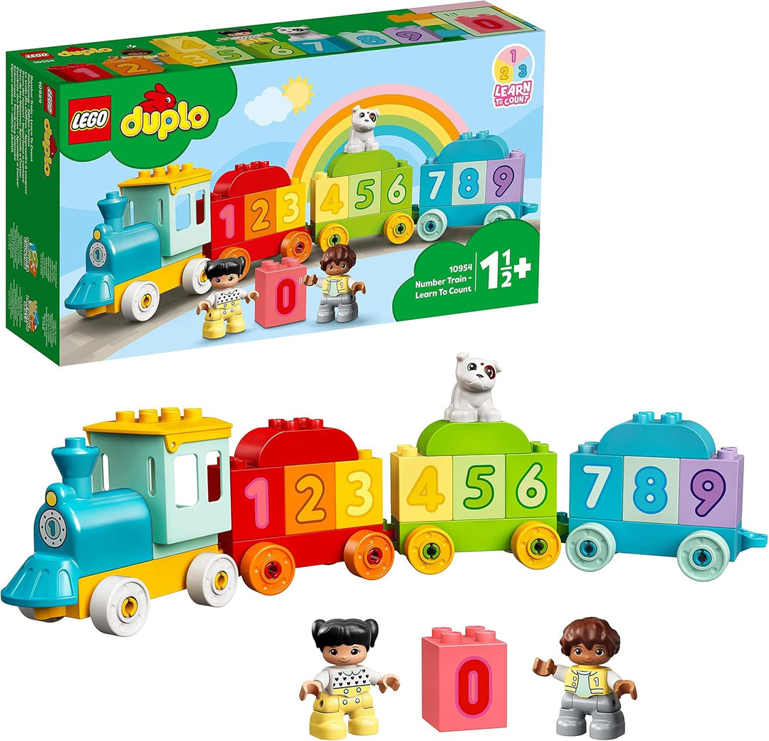 LEGO 10954 DUPLO My First Number Train Toy with Bricks for Learning Numbers, Preschool Educational Toy for Toddlers 1.5+ Years