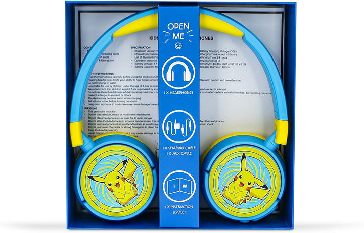 OTL Technologies Pokemon Pikachu Kids Wireless Headphones - Blue (PK0980)