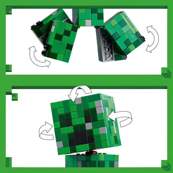 LEGO Minecraft The Creeper Toy - 665-Piece Buildable Posable Figure with Hidden Compartment