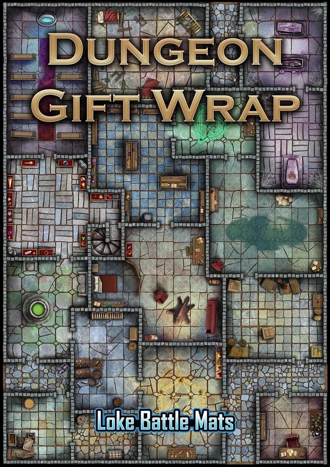 Loke - Multi-Colour Wrapping Paper with Playable Battle Map, One Size