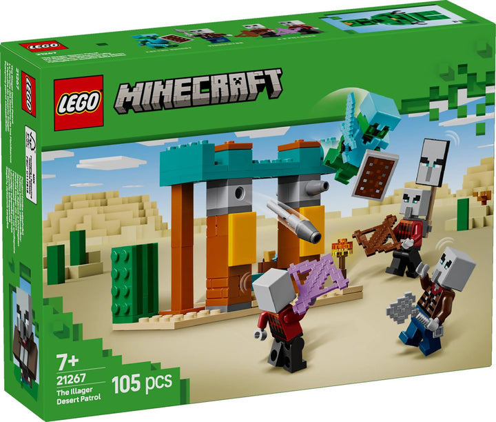LEGO Minecraft The Illager Desert Patrol Set - Building Toy with Action Figures