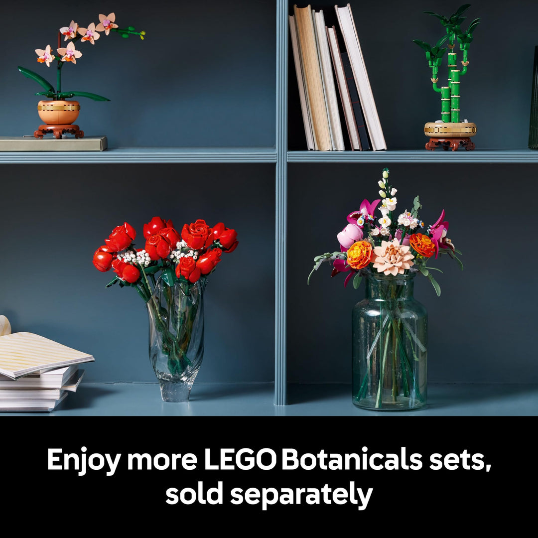 LEGO Pretty Pink Flower Bouquet 10342 - Buildable Floral Home Decor Set
