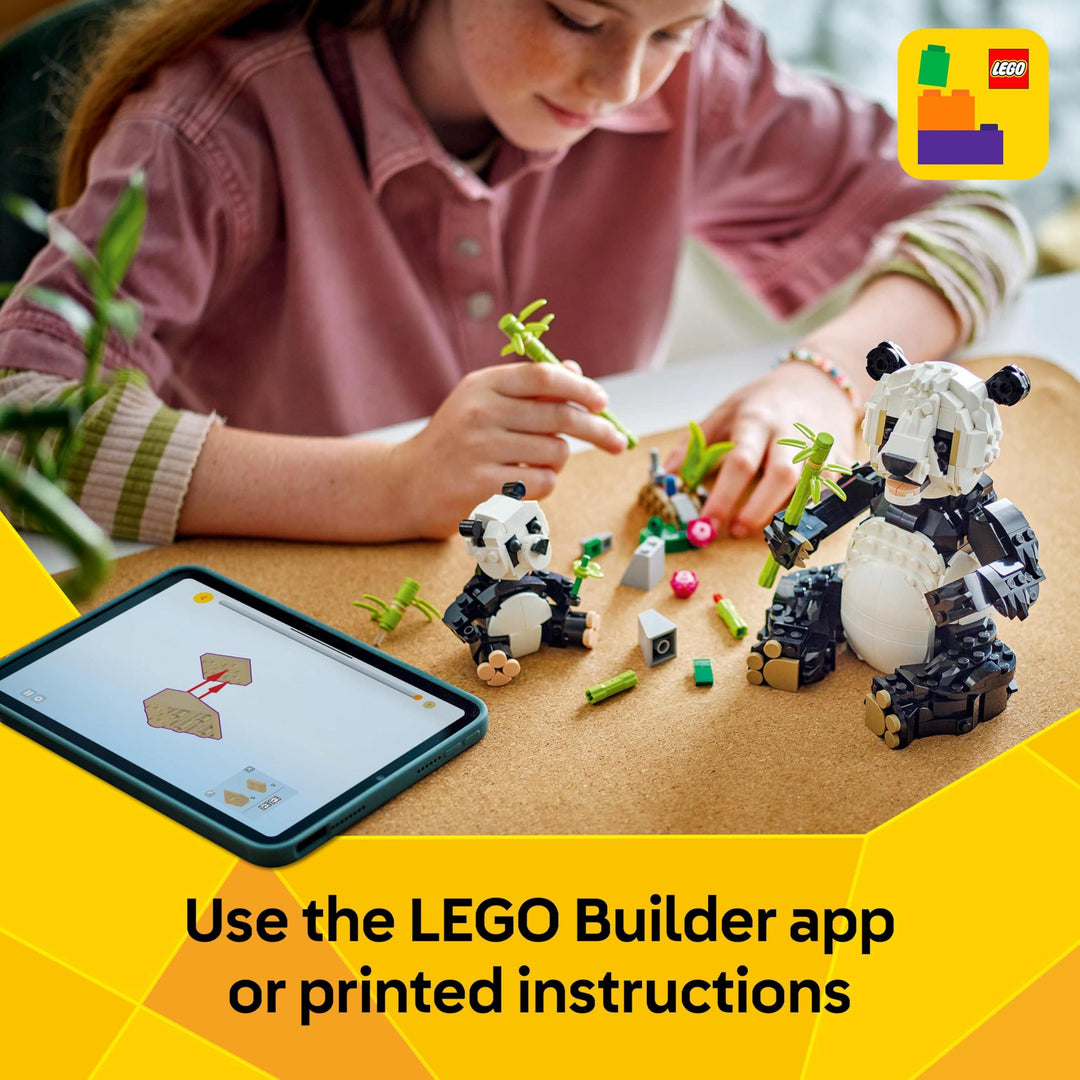 LEGO Creator 3in1 Wild Animals: Panda Family Building Set - Rebuilds into Orca & Penguin
