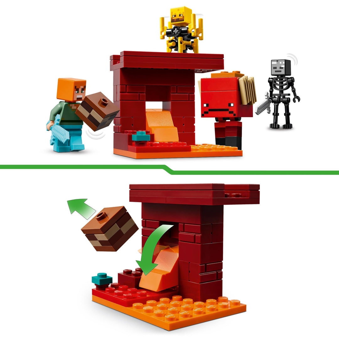 LEGO Minecraft The Nether Lava Battle Building Set - 99-Piece Playset with Alex Figure, Ages 6+
