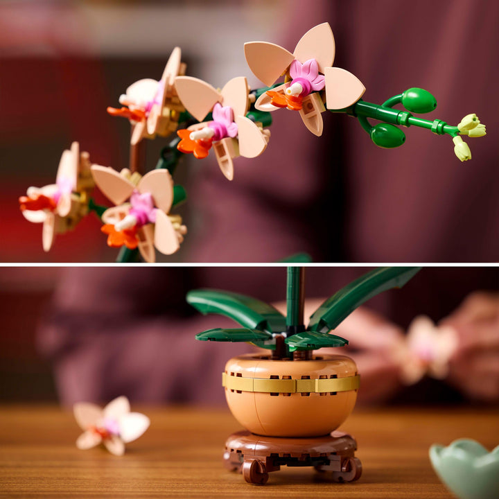 LEGO Botanicals Mini Orchid - Artificial Flower Building Kit for Adults