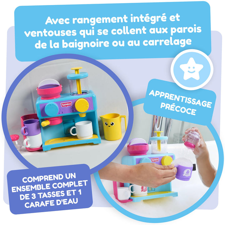 TOMY Toomies Bath Barista - Pretend Cafe Baby Bath Toys for Toddlers 18 Months+