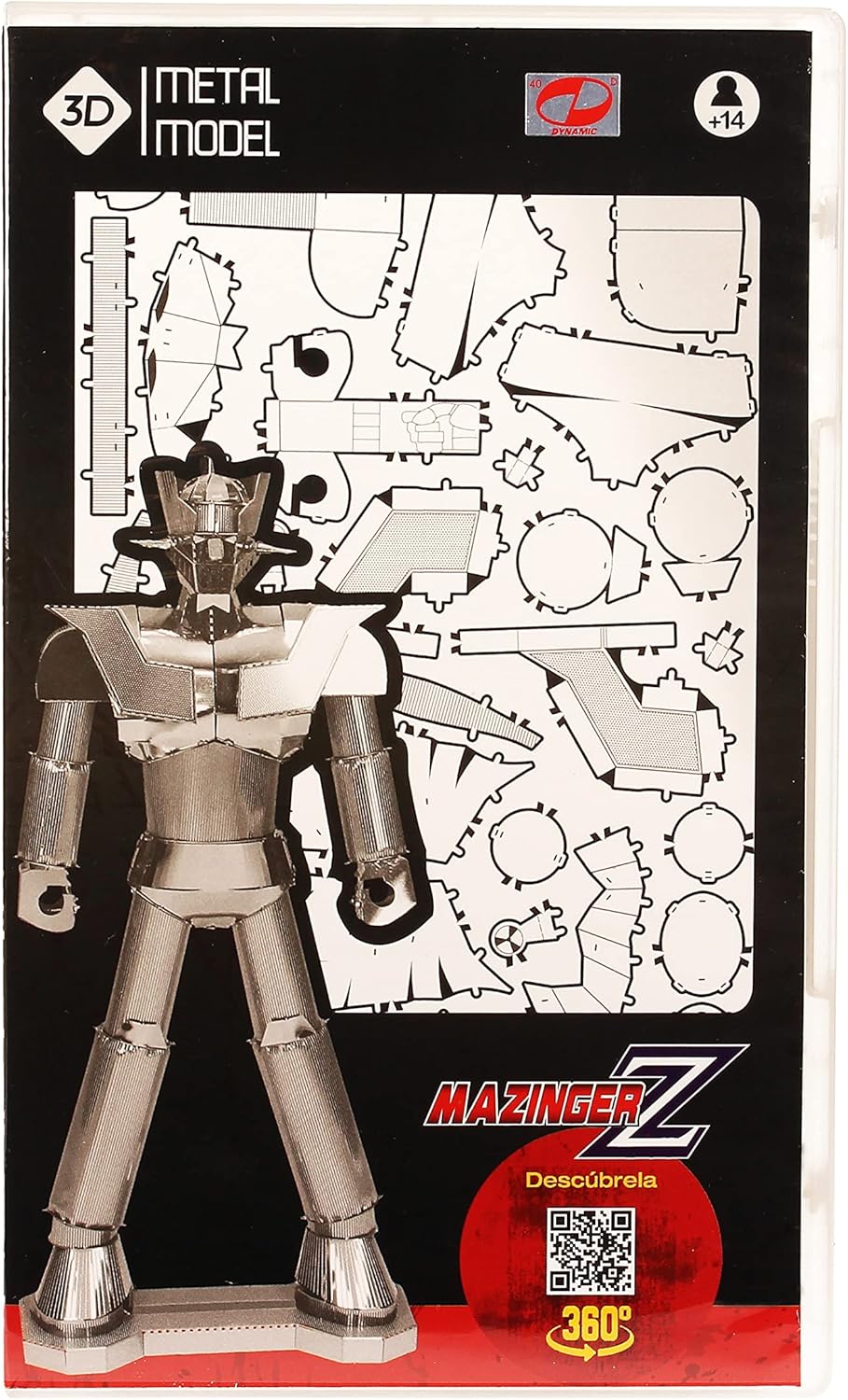 Mazinger Z 3D Metal Puzzle Kit - 72-Piece Building Set for Ages 14+