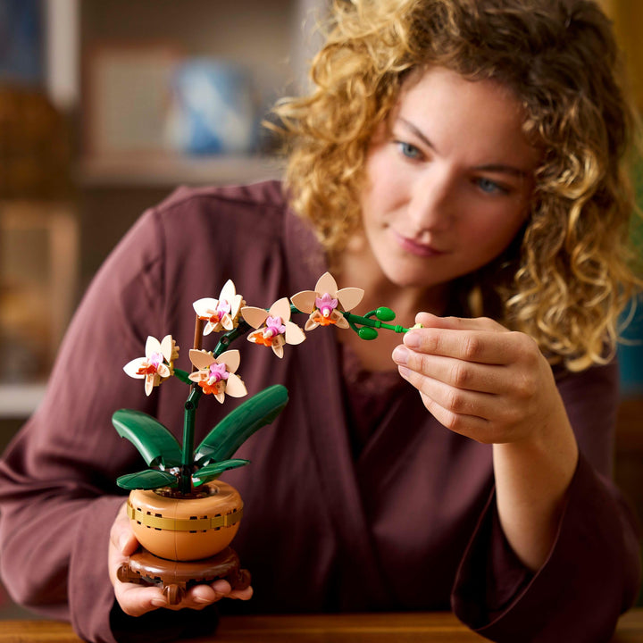 LEGO Botanicals Mini Orchid - Artificial Flower Building Kit for Adults