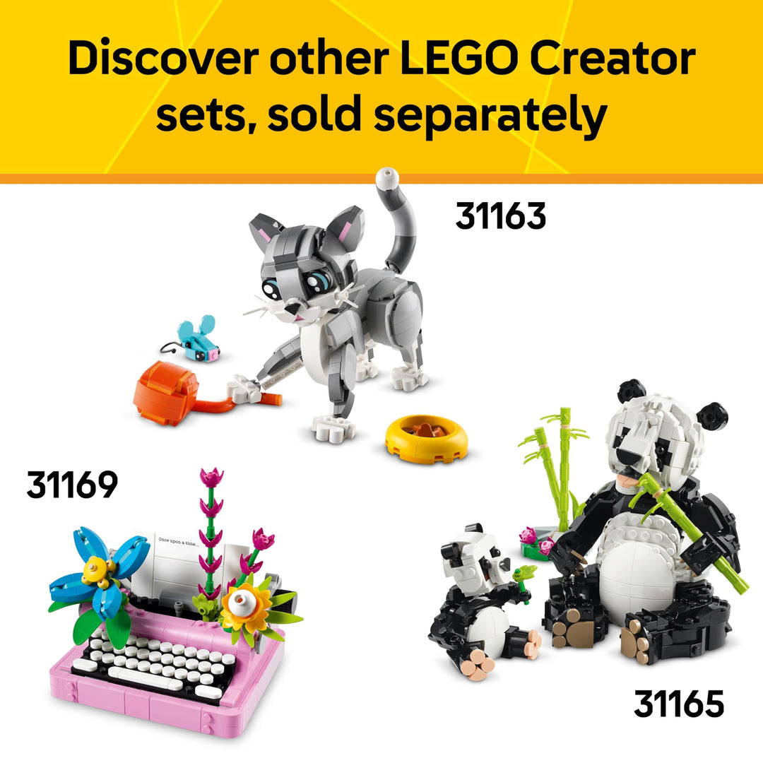 LEGO Creator 3in1 Wild Animals: Pink Flamingo Building Set - 3 Animal Models for Ages 8+