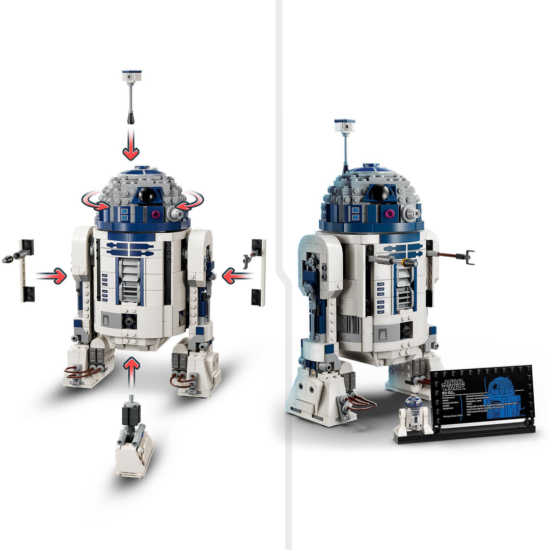 LEGO Star Wars R2-D2 Building Set - 1050-Piece Model with Minifigures for Ages 10+