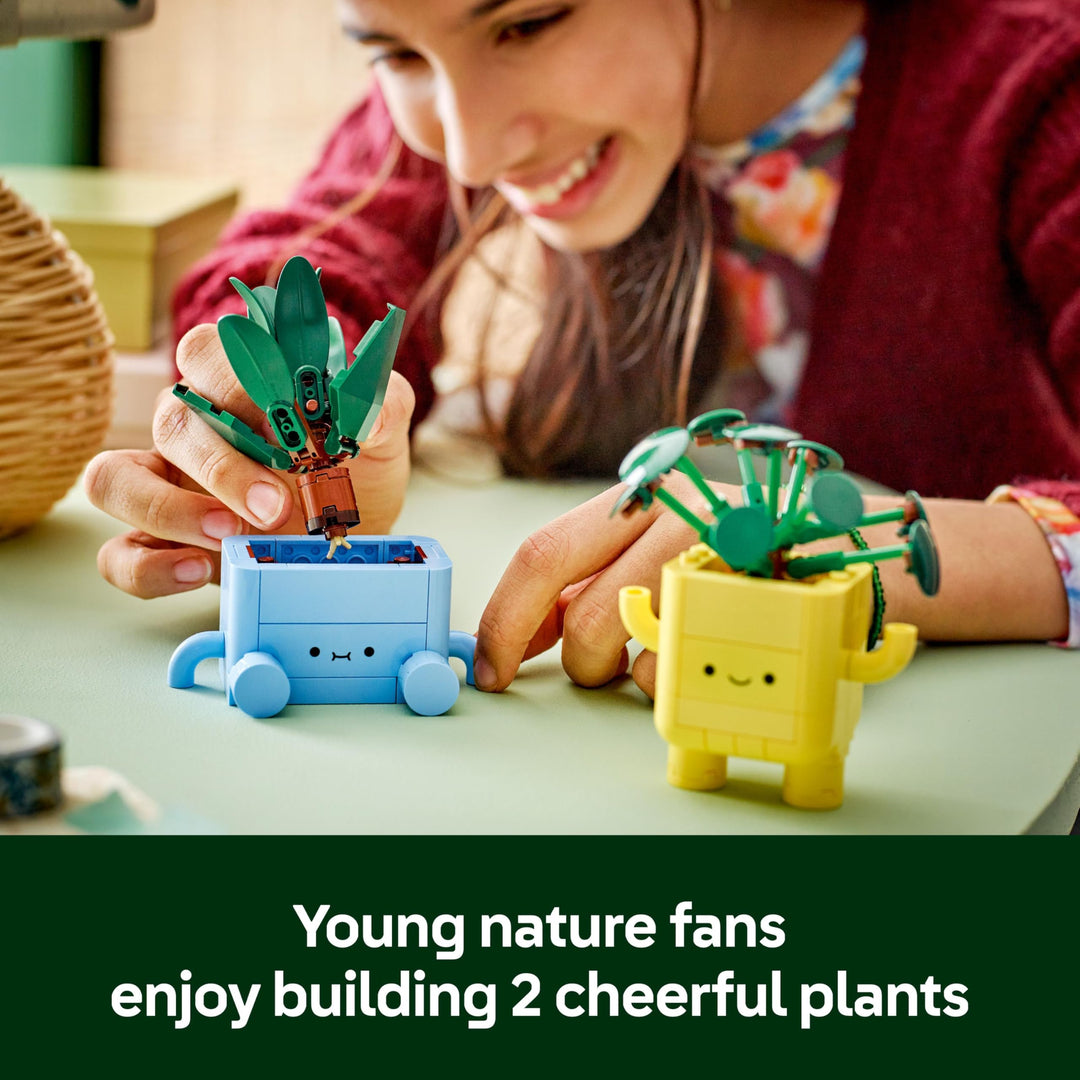 LEGO Botanicals Happy Plants Building Set - 217-Piece Craft Kit for Kids 9+