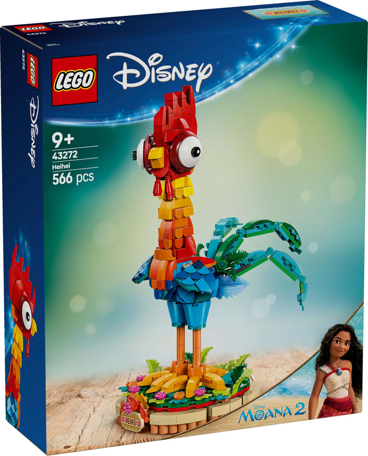 LEGO ǀ Disney Moana 2 Heihei Buildable Animal Toy - Posable Chicken Figure with Stand for Kids 9+