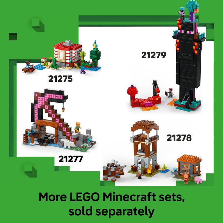 LEGO Minecraft The Creeper Toy - 665-Piece Buildable Posable Figure with Hidden Compartment