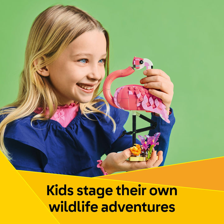 LEGO Creator 3in1 Wild Animals: Pink Flamingo Building Set - 3 Animal Models for Ages 8+