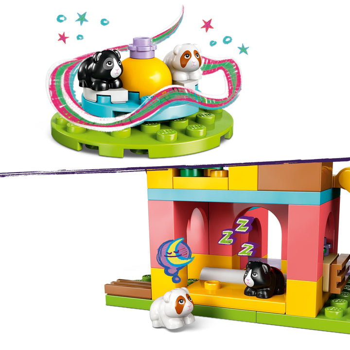 LEGO Friends Guinea Pig Playground Toy - 2 Mini Dolls, 2 Guinea Pig Figures, 86-Piece Building Set for Ages 5+