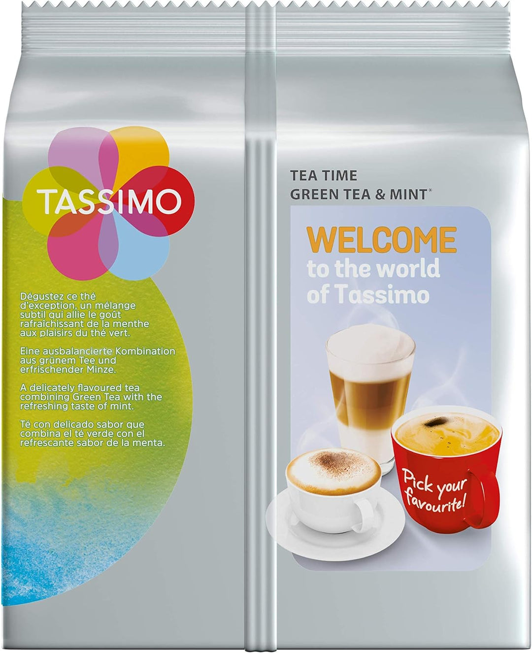 Tassimo Twinings Green Tea & Mint Tea Pods - 16 Pods per Pack (Pack of 5, 80 Servings)