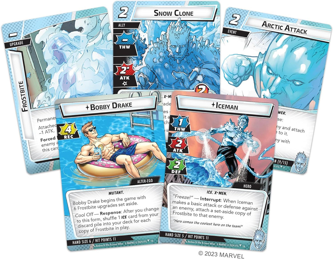 Fantasy Flight Games Marvel Champions The Card Game Iceman Hero Pack Expansion (FFGMC46EN)