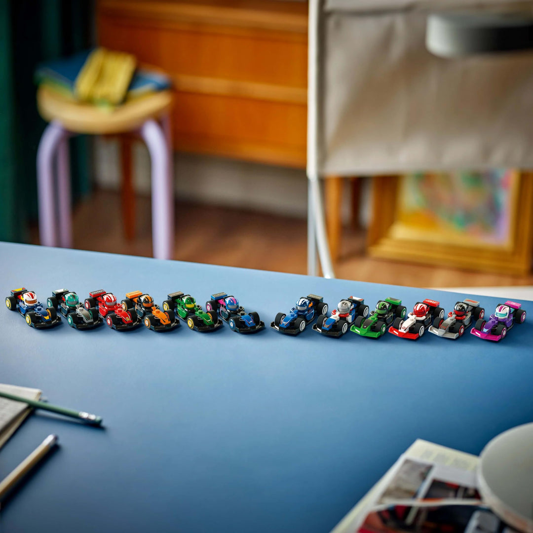 LEGO F1 Collectible Race Cars - 1 of 12 Mini Buildable Models with Moving Wheels for Kids 6+