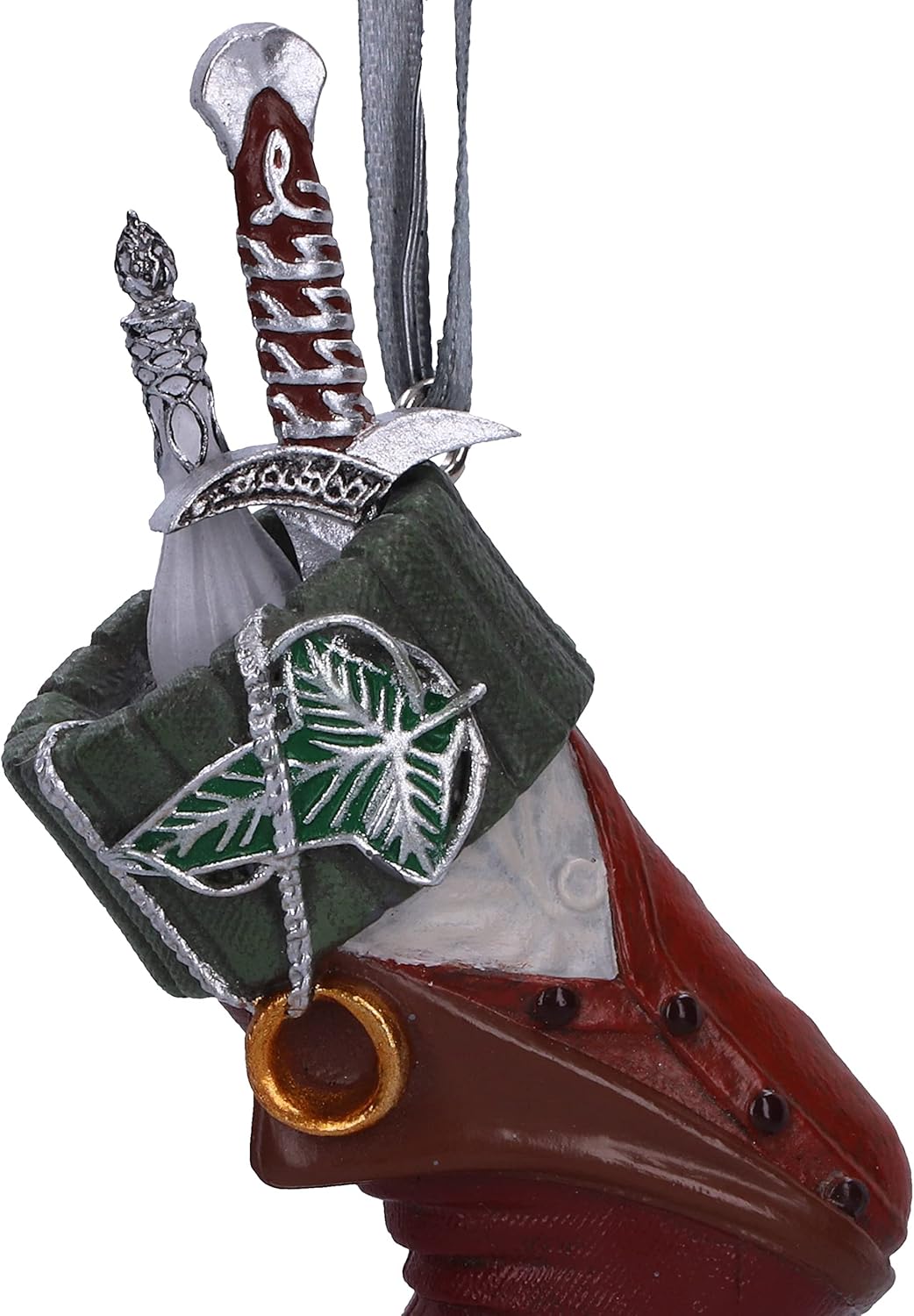 Nemesis Now Lord of the Rings Frodo Stocking Hanging Ornament 8.6cm, Resin, Officially Licensed Collectible