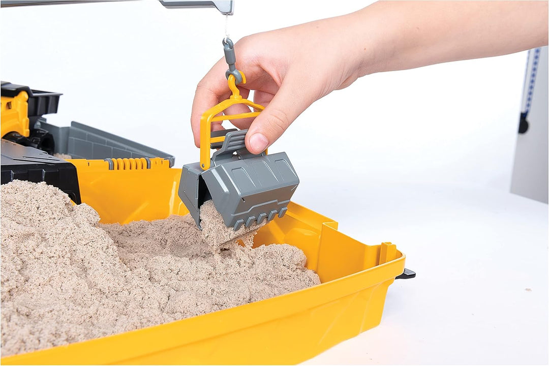 Kinetic Sand Construction Site Playset - Working Crane & Dumper Truck for Kids 3+