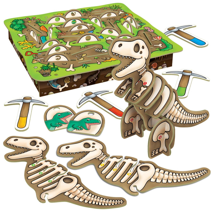 Orchard Toys Dinosaur Dig Game - 3D Memory Board Game for Kids