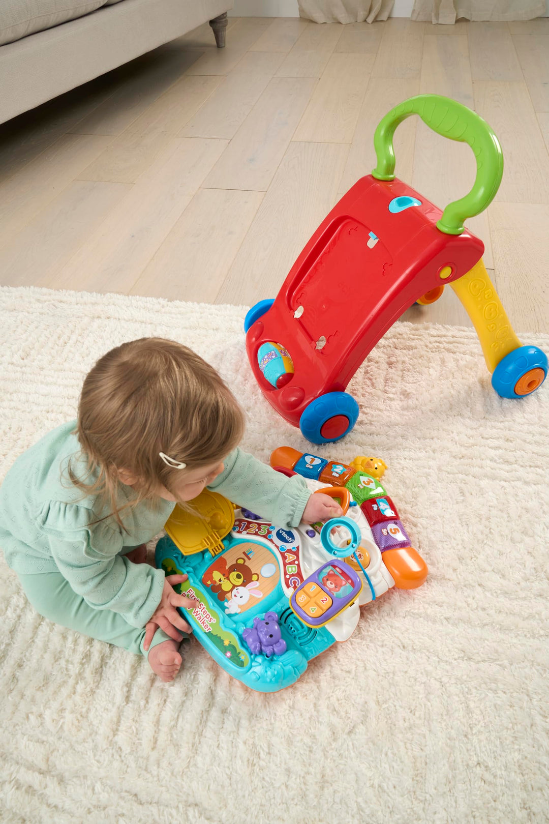 VTech First Steps Baby Walker - 2-in-1 Activity Centre with Lights, Sounds & Shape Sorter for 9 Months+