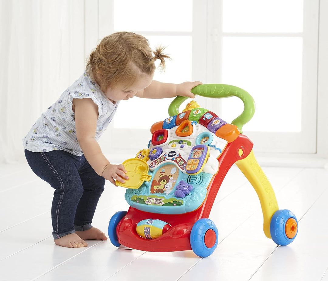 VTech First Steps Baby Walker - 2-in-1 Activity Centre with Lights, Sounds & Shape Sorter for 9 Months+