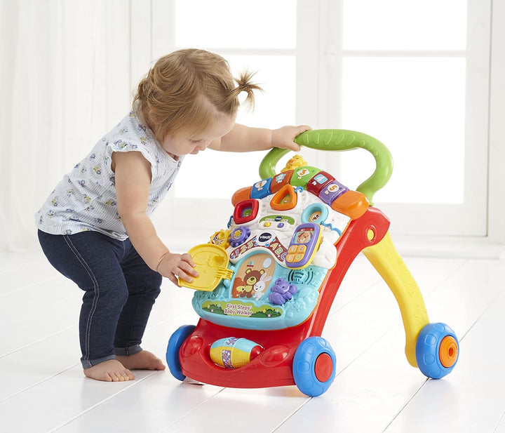 VTech First Steps Baby Walker - 2-in-1 Activity Centre with Lights, Sounds & Shape Sorter for 9 Months+