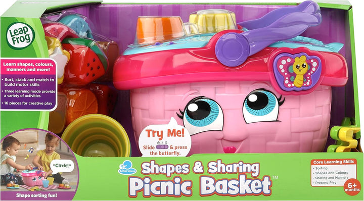 LeapFrog Shapes & Sharing Picnic Basket - Interactive Educational Toy for Ages 6-36 Months