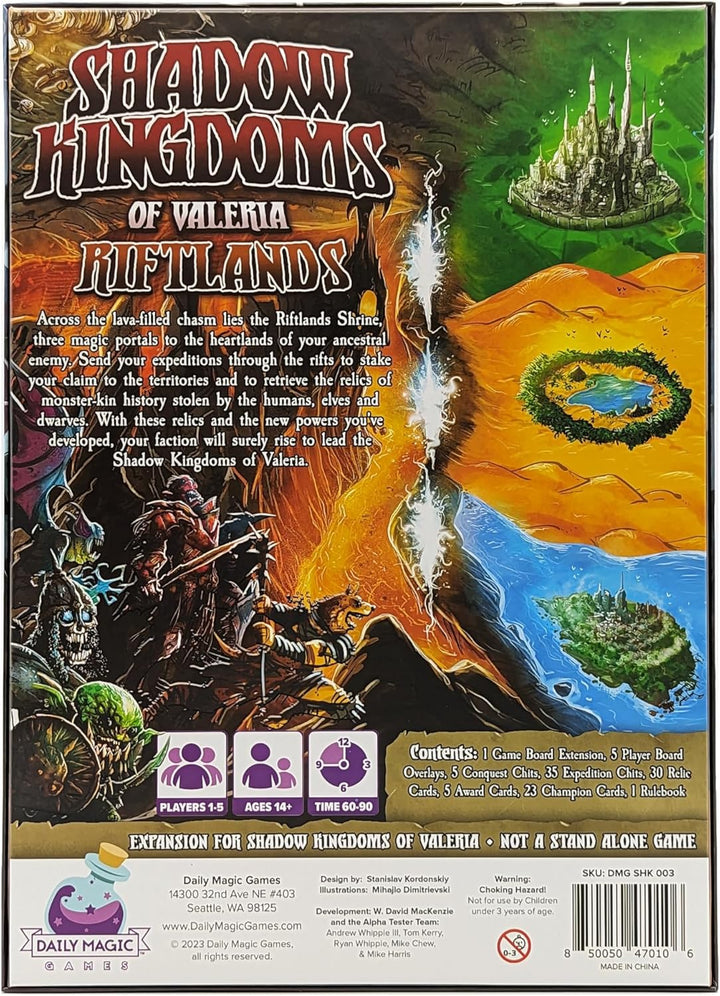 Daily Magic Games Shadow Kingdoms of Valeria Riftlands Board Game Expansion (DMGSHK003)