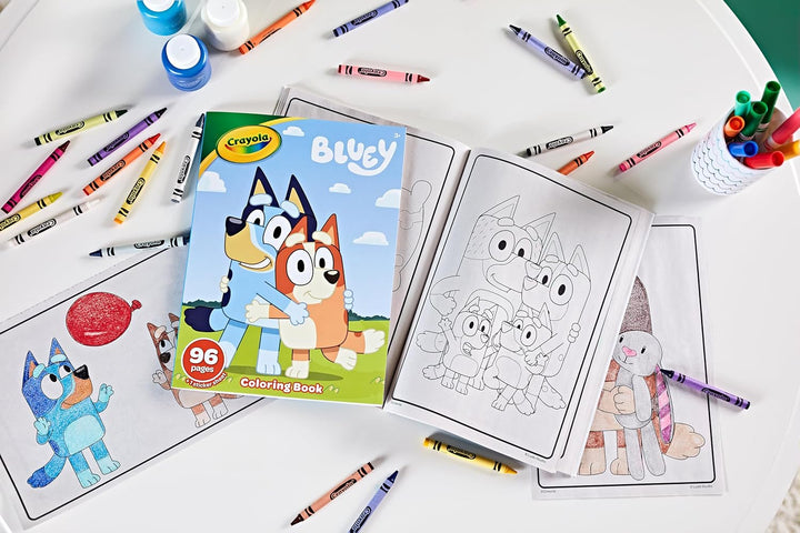 CRAYOLA - Bluey Colouring Book 96 Pages with Sticker Sheet