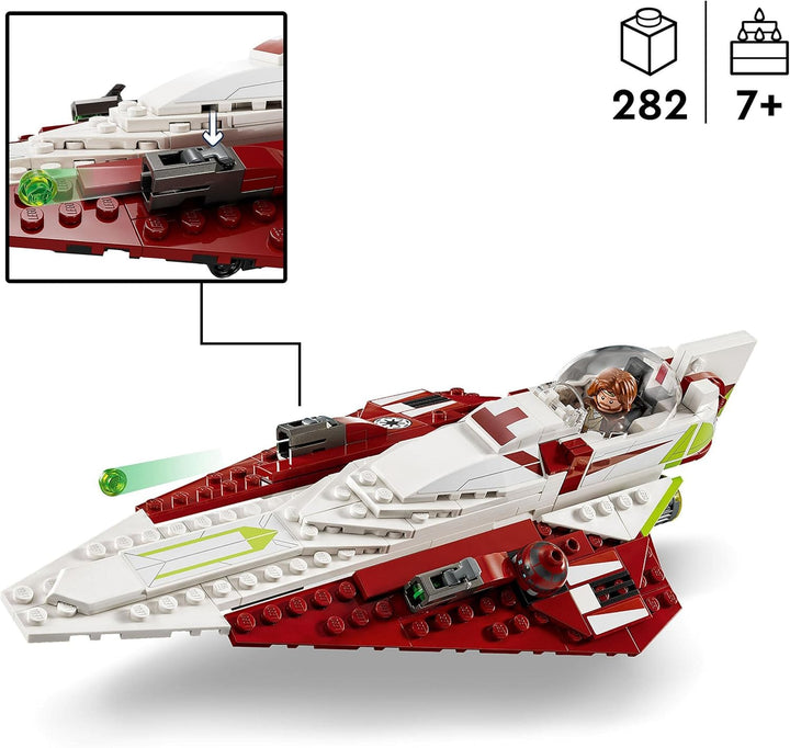 LEGO 75333 Star Wars Obi-Wan Kenobi’s Jedi Starfighter Building Set for Kids 7+
