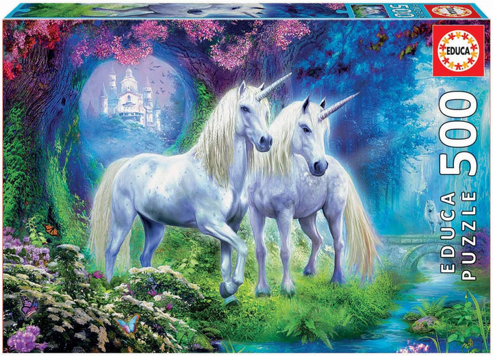 Educa Borras Unicorns in the Forest 500-Piece Jigsaw Puzzle (17648)