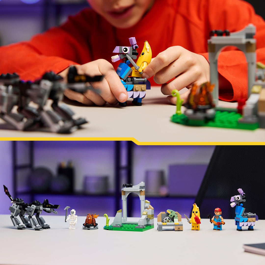 LEGO Fortnite Peely & Sparkplug’s Camp Playset - 250-Piece Building Set for Ages 7+