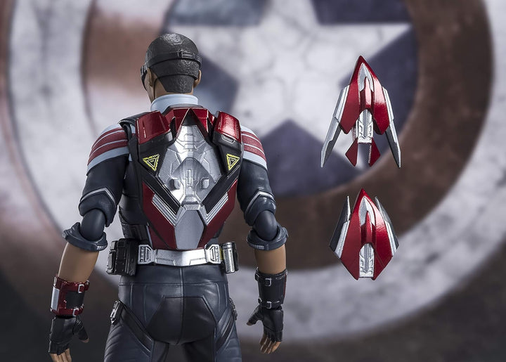 TAMASHII NATIONS S.H. Figuarts Falcon Action Figure - Marvel's Falcon and The Winter Soldier, 15 cm Collectible