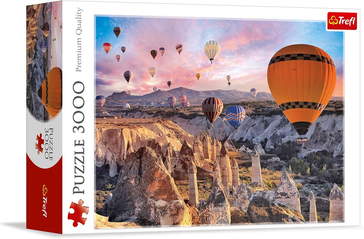 Trefl Balloons Over Cappadocia 3000-Piece Jigsaw Puzzle - Premium Non-Glare, Ages 14+