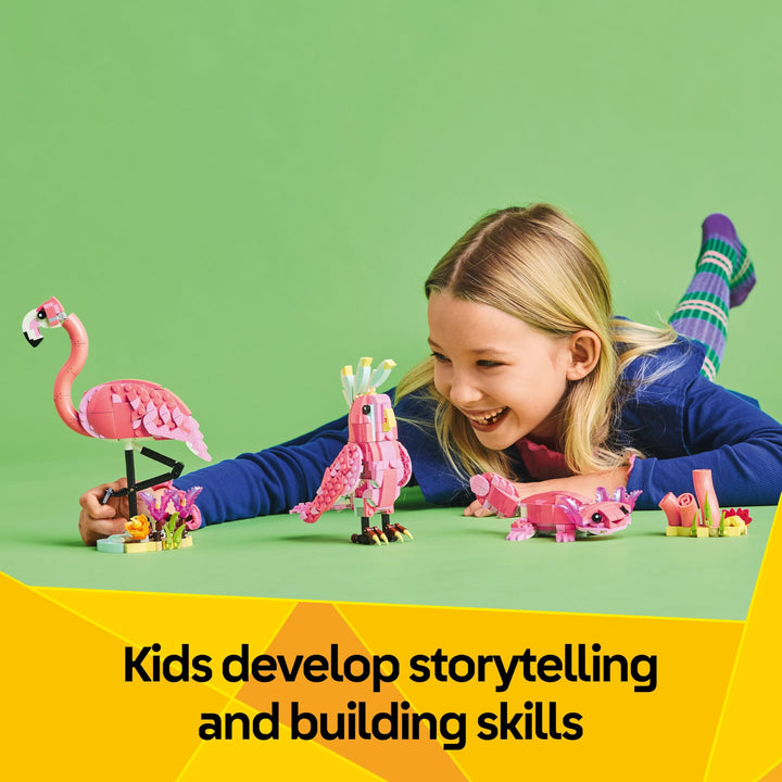 LEGO Creator 3in1 Wild Animals: Pink Flamingo Building Set - 3 Animal Models for Ages 8+